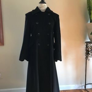 Larry Levine Black Double Breasted Coat